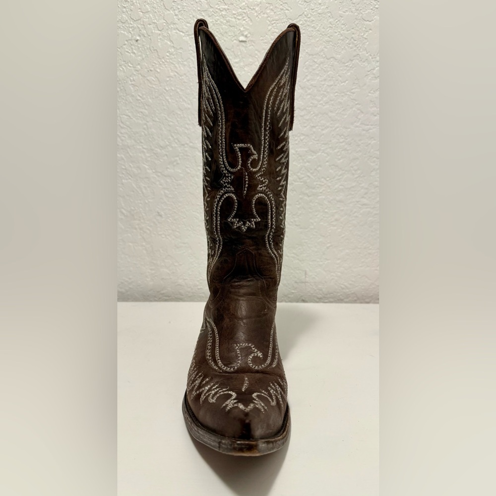 Old Gringo Cowboy Boots with White Stitching of a phoenix - Picture 14 of 15